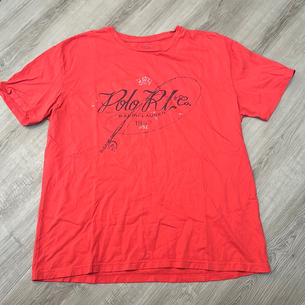 Red Ralph Lauren T-Shirt - Size Medium